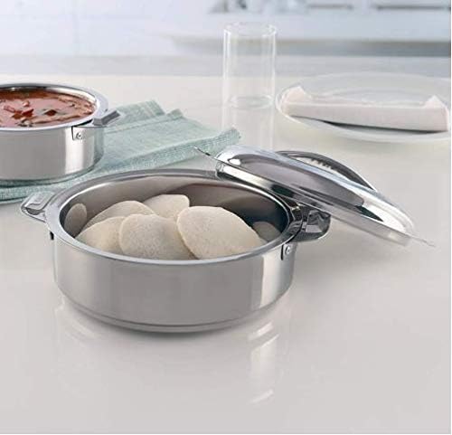 Va Sun Stainless Steel Insulated Casserole/hot Pot, 1 litres, Silver - Image 3