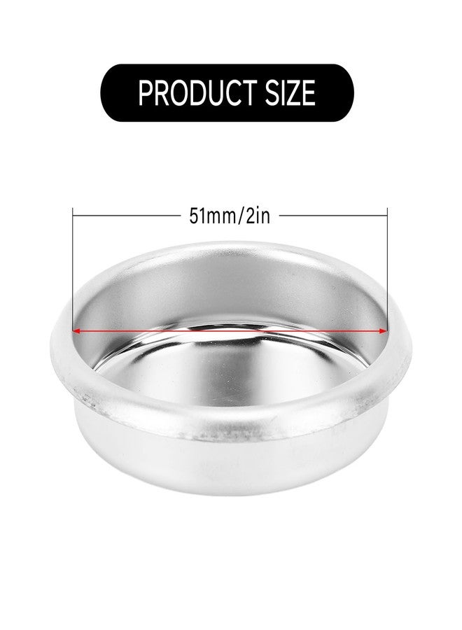Kodrily Backflush Inser, 51mm Stainless Steel Insert, 2in Coffee Machine Backflush Blind Filter, Silver 51mm Backflush Basket, Backflush Filter Espresso for Espresso Machines, 1Pcs - Image 2