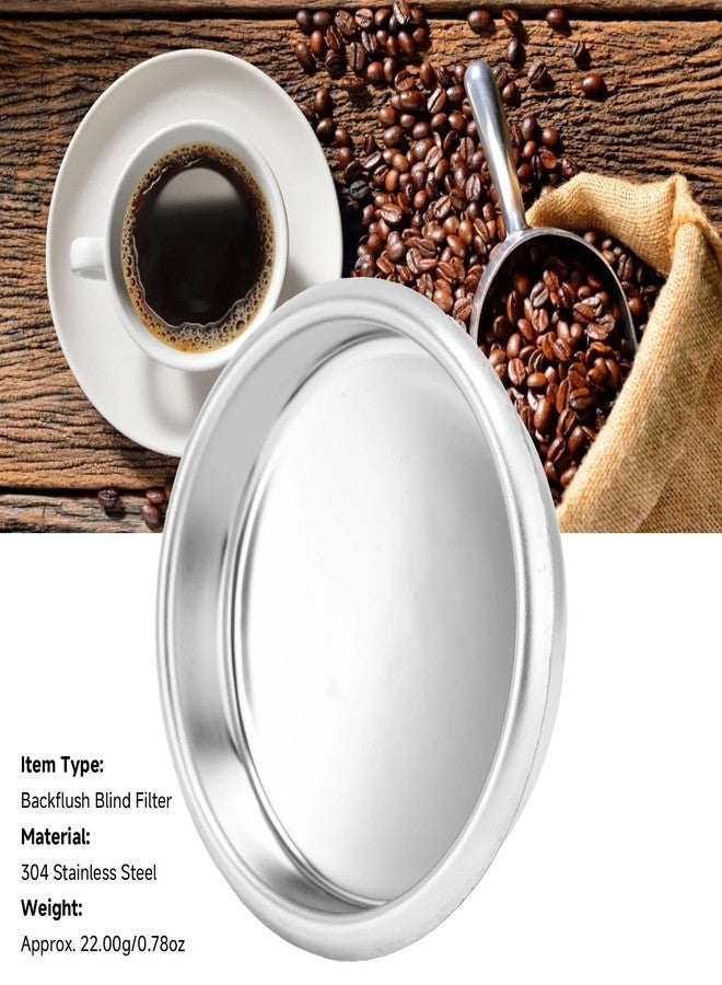 Kodrily Backflush Inser, 51mm Stainless Steel Insert, 2in Coffee Machine Backflush Blind Filter, Silver 51mm Backflush Basket, Backflush Filter Espresso for Espresso Machines, 1Pcs - Image 5