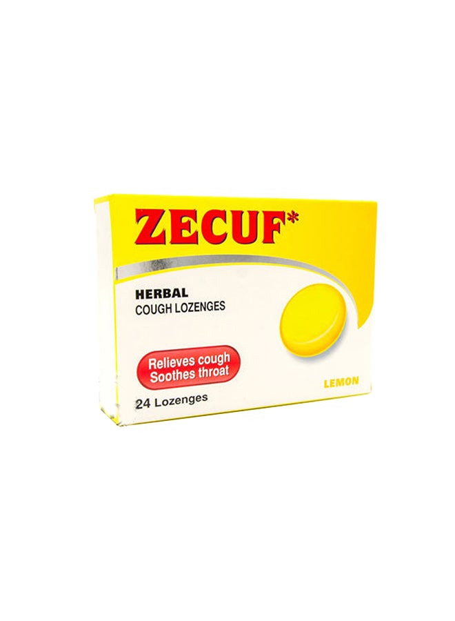 Zecuf Herbal Lozenges Lemon Sore Throat And Cough 24 Count