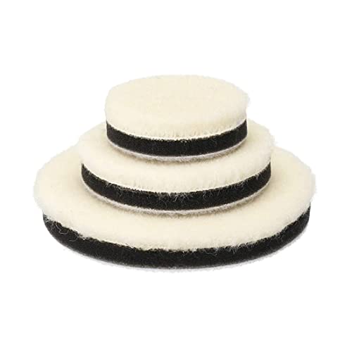 DIY Crafts with 1x Fur 1x Felt Pad, 3" inch Kit, 9-15x Polishes Set 1/2/3" Drill Buffing Buffer Pad Polishing Pad Size Kit, M14 Backing Pad Adapter Power Tools (with 1x Fur 1x Felt Pad, 3" inch Kit) - Image 5