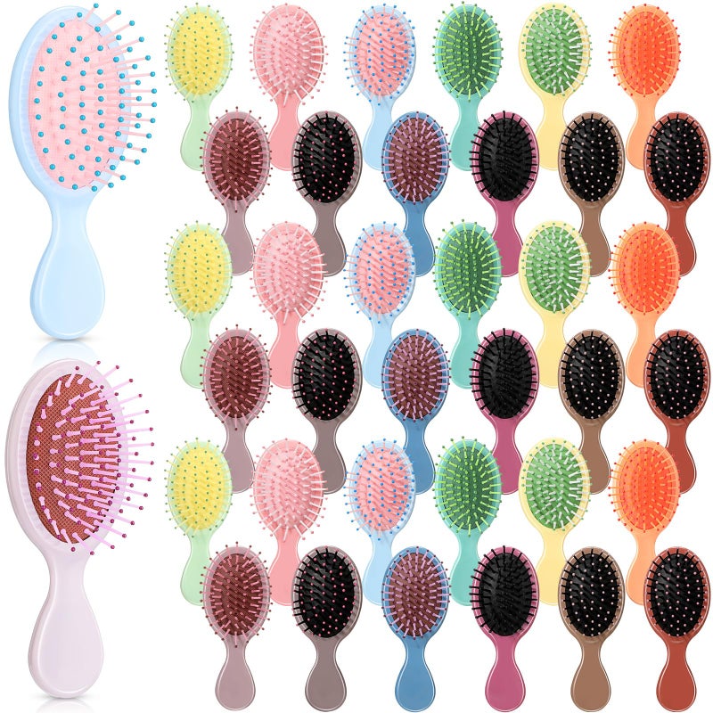 Yoande 36 Packs Mini Detangling Hairbrush Squirt Detangler combs Toddler Soft Bristle Travel Hairbrush Women Girl - Image 1