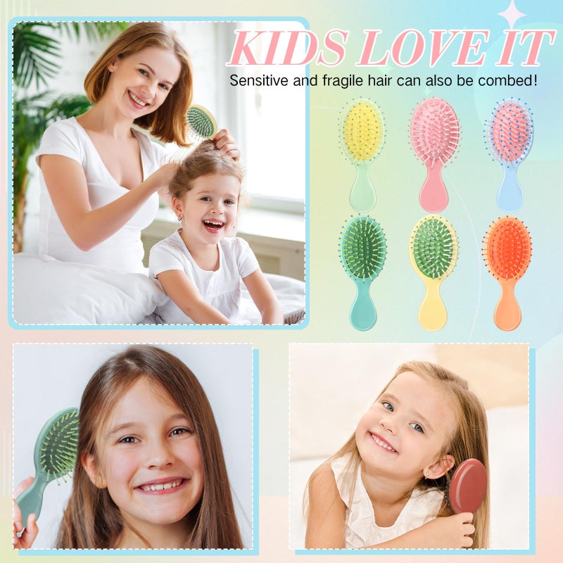 Yoande 36 Packs Mini Detangling Hairbrush Squirt Detangler combs Toddler Soft Bristle Travel Hairbrush Women Girl - Image 4