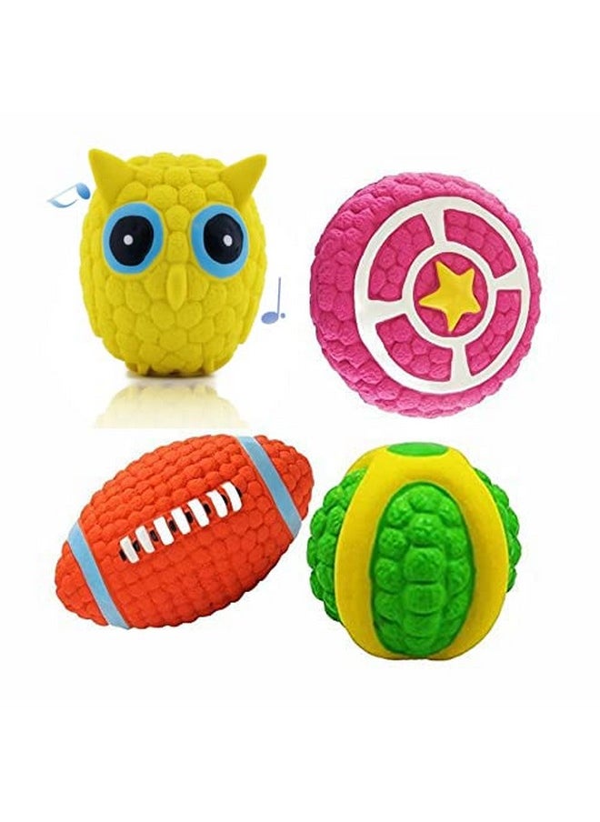 PET 4 Soft Latex Interactive Squeaky Fetch & Play Ball For Small Puppy  - Image 1