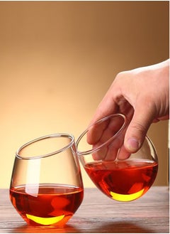1Chase Borosilicate Slanted Crystal Glass 350 ML 2PCS  - Image 1