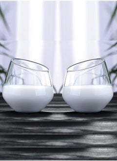 1Chase Borosilicate Slanted Crystal Glass 350 ML 2PCS  - Image 2