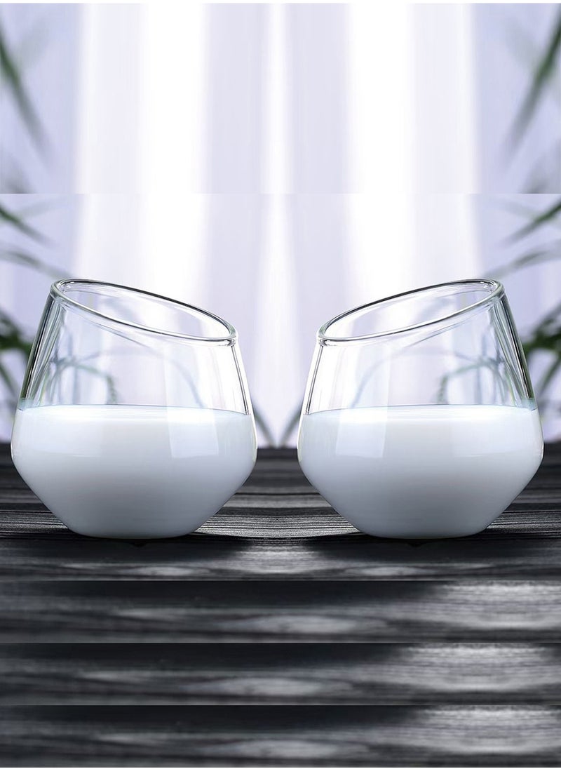 1Chase Borosilicate Slanted Crystal Glass 350 ML 2PCS  - Image 2