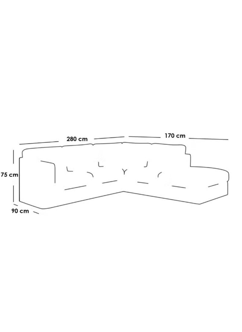 Betak - Swedish Wood and Velvet L-Shape Sofa - Grey - Image 1