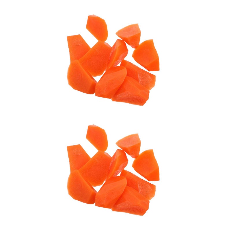 20 pcs Realistic Mini Carrot Cubes - Simulation Faux Food Models For Home Kitchen Decor Party Table Settings Photography Props Diy Craft - Image 1
