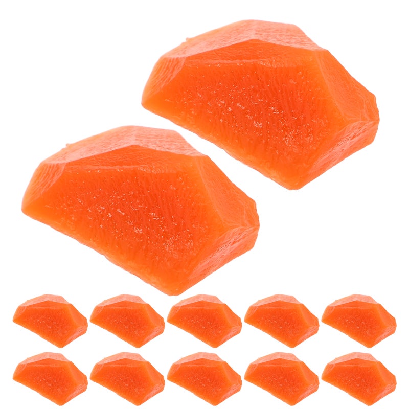 20 pcs Realistic Mini Carrot Cubes - Simulation Faux Food Models For Home Kitchen Decor Party Table Settings Photography Props Diy Craft - Image 5