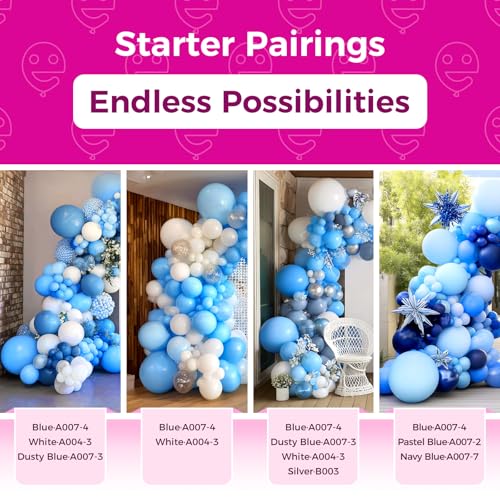 Bezente Blue Balloons Latex Party Balloons - 100 Pack 12 inch Round Helium Light Blue Balloons for Bridal Shower Wedding Birthday Party Decorations - Image 4