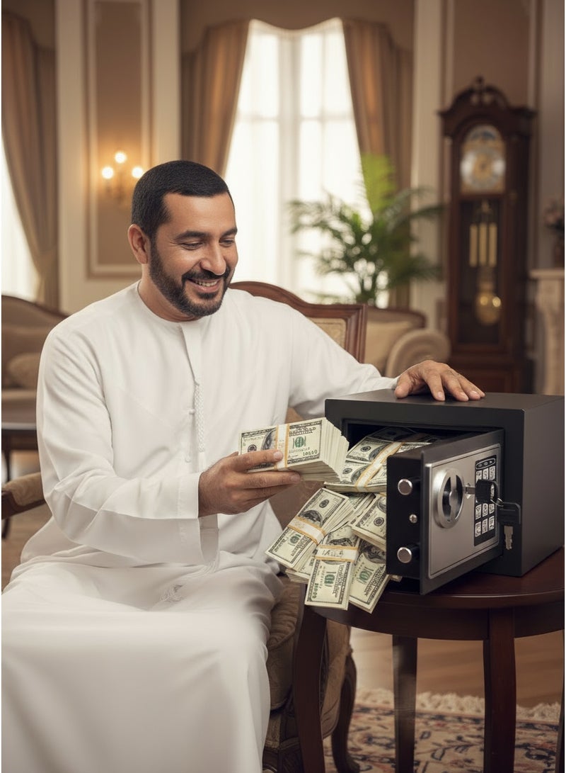 Healife Security Safe - Digital Safe Electronic Steel Lock Box with Keypad to Protect Money, Jewelry, Passports for Home, Business or Travel Black - Image 3