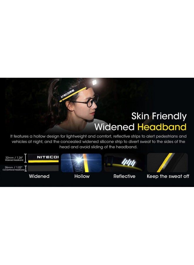 NITECORE Nu43 Rechargeable Headlamp, 1400 Lumens Usb-C Bright Lightweight For Camping, Running, Or Working, With Spotlight, Floodlight, Red Light, Including Nitecores Sticker - Image 5