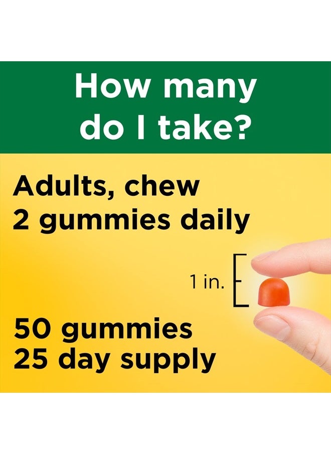 Nature Made ج gummies فيتامين د3 ك2، فيتامين د3 5000 وحدة دولية لكل حصة، دعم صحة العظام، الأسنان، العضلات، المناعة، 50 حبة فيتامين د + ك2، إمداد لمدة 25 يومًا  - Image 5