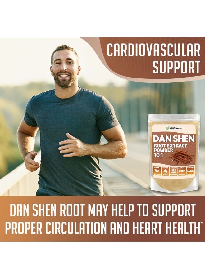 XPRS Nutra Dan Shen Root Extract Powder 10:1- Premium Dan Shen (Red Sage) Concentrated Powder - Vegan Friendly Danshen (4 oz) - Image 2
