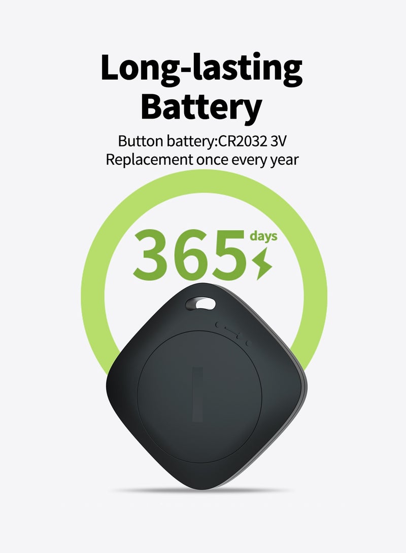 Bcarenest Smart Bluetooth Tracker (iOS Only, Apple Find My Compatible) - Anti-Lost Device for Kids, Backpacks, Wallets, Luggage & Bicycles | Airtag Alternative (Black) - Image 4