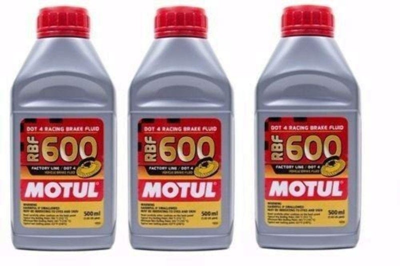 MOTUL BRAKE FLUID RBF 600 FACTORY LINE SYNTHETIC DOT 4 RACING 500ml - Set of 3 - Image 5