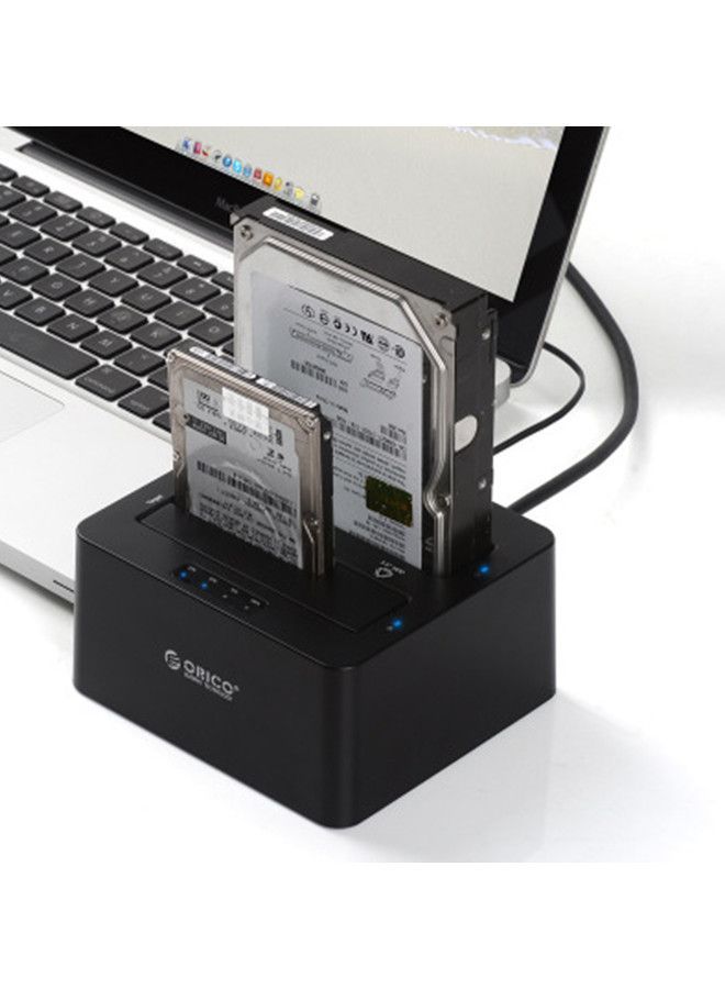 NIBEMINENT Dual-Bay SATA To USB 3.0 Hard Disk Drive Docking Station Black - Image 3