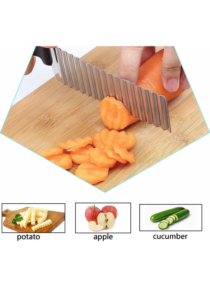 CMGTYYD 2PCS Crinkle Cutter, Crinkle Chip Cutter, Chip Cutter for Perfect Fries and Chips, Easy to Use and Clean, Ideal for Home Cooking and Kitchen Use  - Image 5