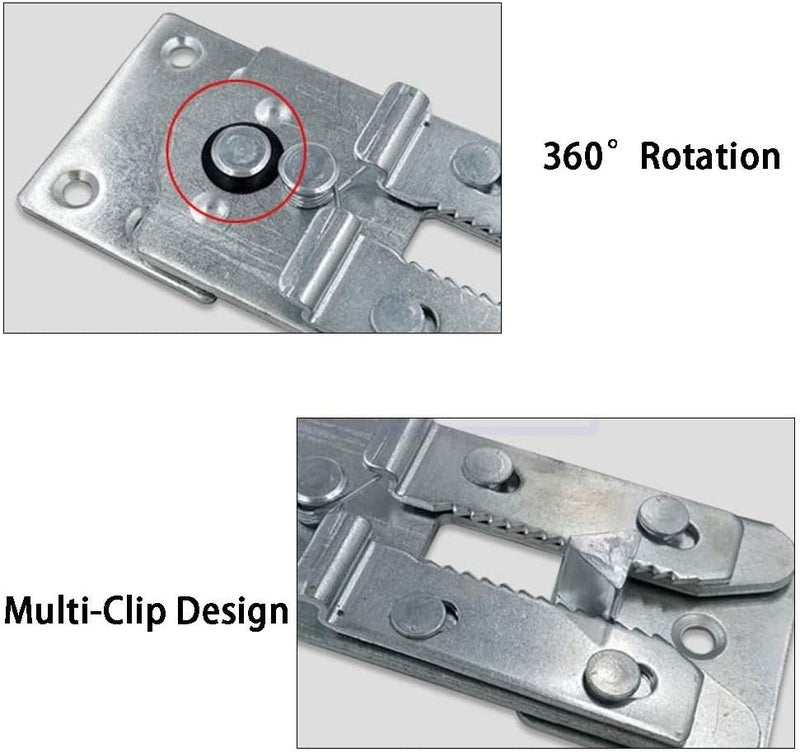 HOWDIA 4 Pack Sectional Couch Connector with Screws, Heavy Duty Sofa Connectors for Sectionals, Modular Couch Clamps to Make Sectional Stay, Multi-Card Design Furniture Connectors - Image 5