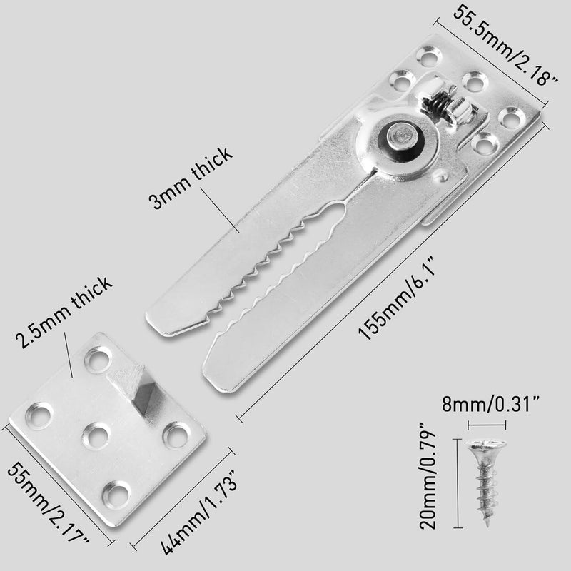 HOWDIA 4 Pack Sectional Couch Connector with Screws, Heavy Duty Sofa Connectors for Sectionals, Modular Couch Clamps to Make Sectional Stay, Multi-Card Design Furniture Connectors - Image 2