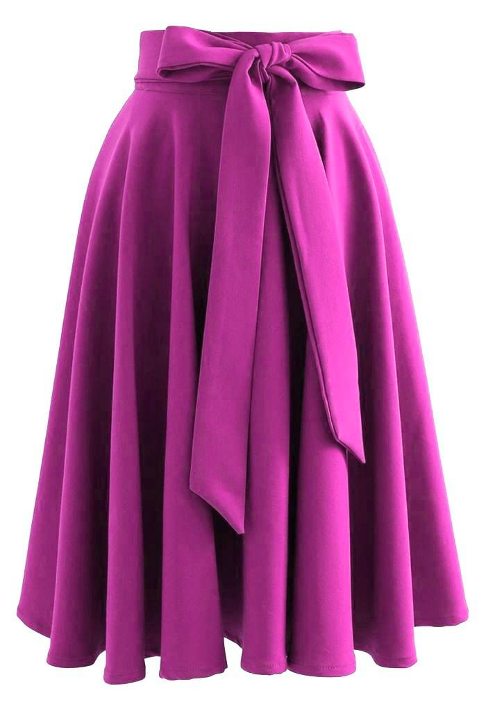 JANAK Creation Women's Poly Crepe Skirt (Meganta) - Image 1