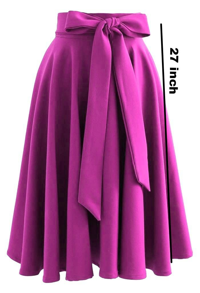 JANAK Creation Women's Poly Crepe Skirt (Meganta) - Image 2