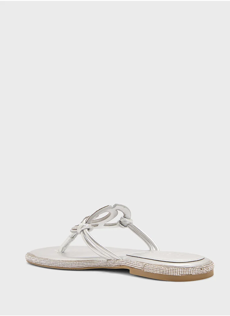 جس Multi Strap Flat Sandals