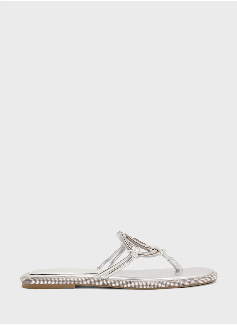 جس Multi Strap Flat Sandals
