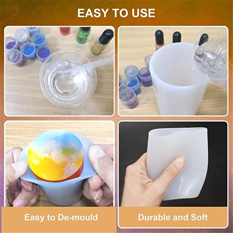 GTian 2 Sizes Cylinder Candle Molds for Candle Making Silicone Candle Molds Pillar Candles Resin Mould Epoxy Resin Casting Molds for DIY Aromatherapy Candles, Wax, Soaps, Polymer Clay - Image 4