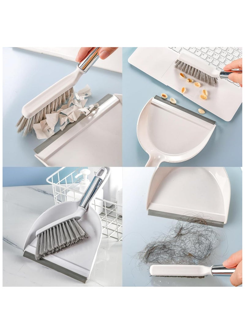 Compact Broom and Dustpan Set for Home, Kitchen, Desktop, and Pets | Mini Handheld Dustpan with Small Brush | Efficient Cleaning Tool for Quick Cleanup - Image 3