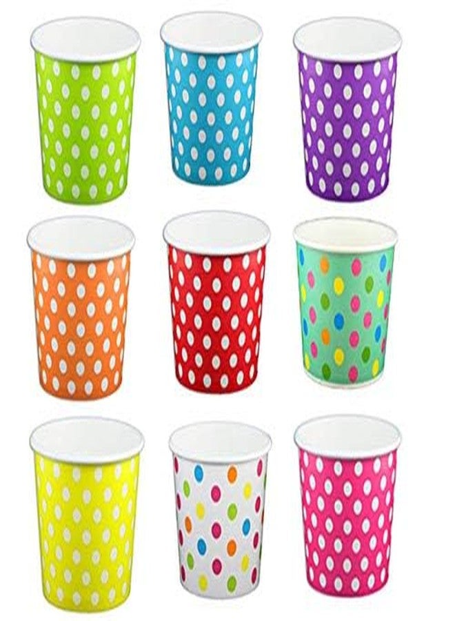 Worlds Paper Ice Cream Cups Polka Dot Paper Yogurt Cups 4oz Mix 50 pack - Image 2
