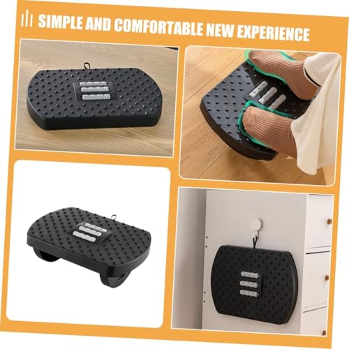 Tarkan Mini Rocking Footrest, 33x23.5x12 cm, Under Desk Foot Riser, Toilet Stool, Black - Image 3