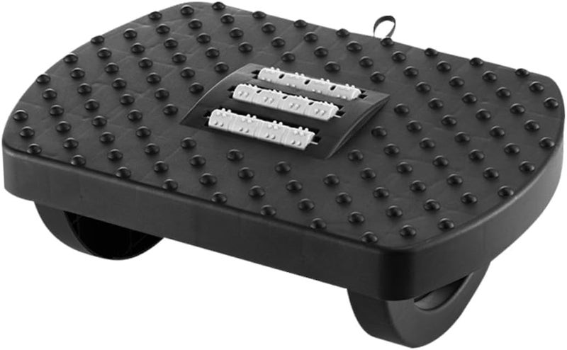 Tarkan Mini Rocking Footrest, 33x23.5x12 cm, Under Desk Foot Riser, Toilet Stool, Black - Image 1