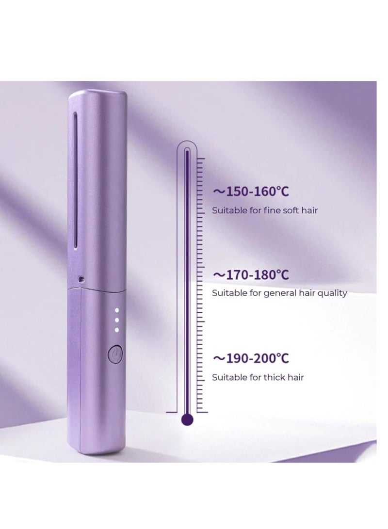 ELTRAZONE Rechargeable Mini Hair Straightener , Mini Flat Iron Hair Straightener Travel Size Rechargeable , 4000mAh Battery Straightener Brush , Portable 3 Level Hair Straightener , 4000mAh Battery Straightene - Image 3