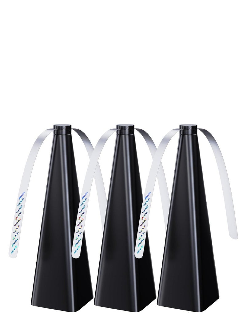 Y&D 3PCS Glovv Fly Fans for Tables, Food Fans to Keep Flies Away Indoor Outdoor, Bug Deterrent Spinners Portable Battery Powered Flies Table Top Fan for Dinner Home, Camping, Picnic (Black 3 Pack) - Image 2