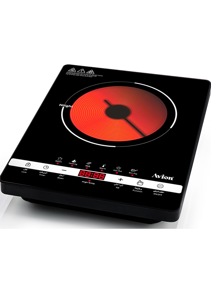 Avion Digital Infrared Cooker | 10 Temperature Levels Adjustment | LED Display | Overheat Protection | Touch control. - Image 3