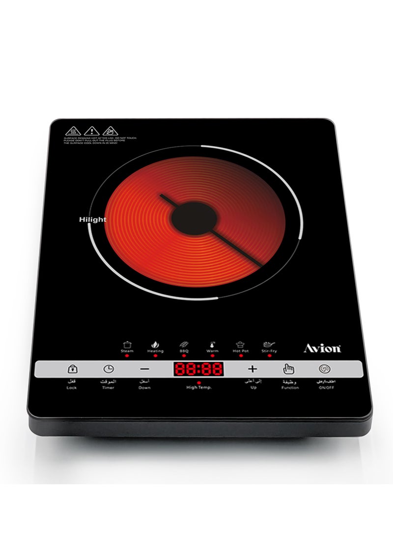 Avion Digital Infrared Cooker | 10 Temperature Levels Adjustment | LED Display | Overheat Protection | Touch control. - Image 1