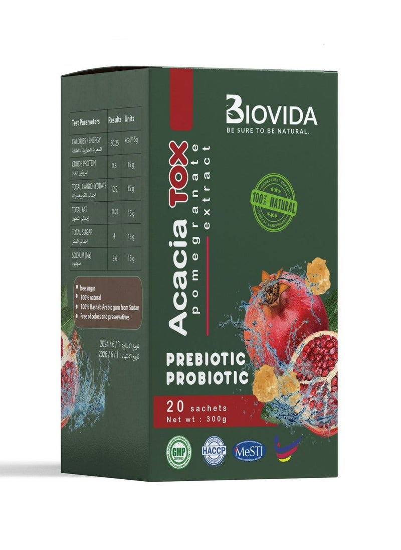 Biovida - Pomegranate Biovida Gum Arabic Sachets - Image 1