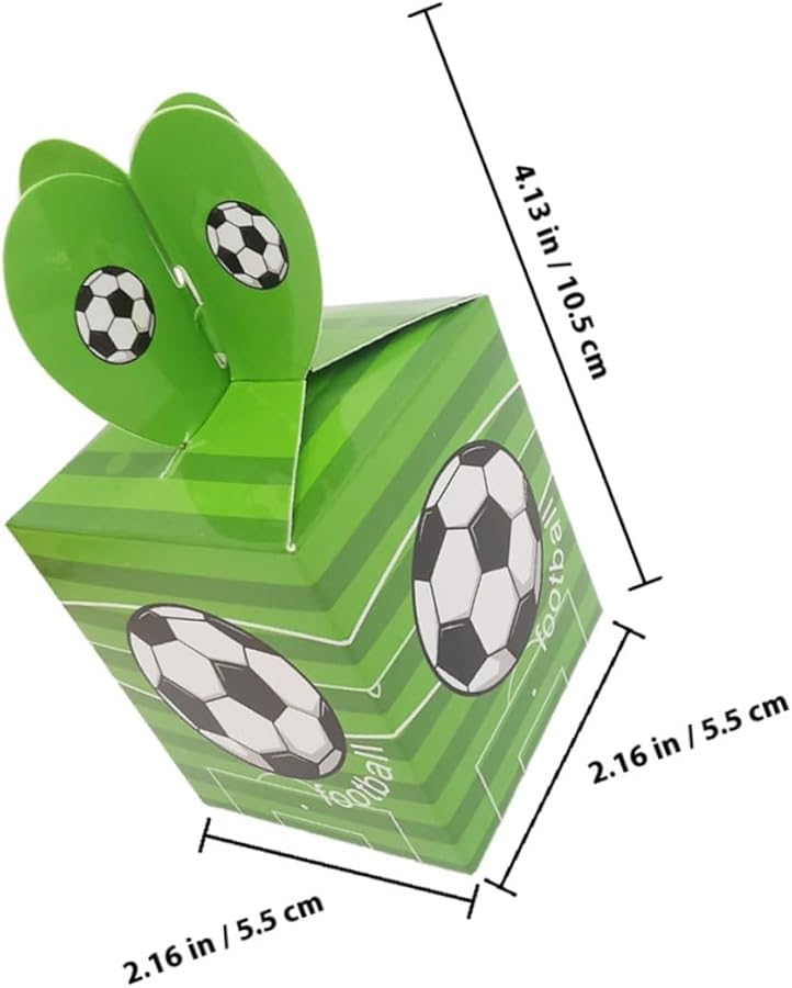 صناديق حلوى ذات طابع كرة القدم صناديق حلوى بنمط كرة القدم 50 قطعة ديكورات حفلات - Image 3