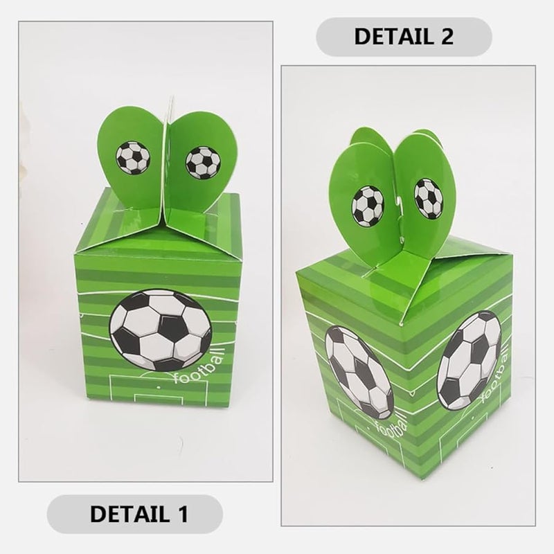 صناديق حلوى ذات طابع كرة القدم صناديق حلوى بنمط كرة القدم 50 قطعة ديكورات حفلات - Image 5