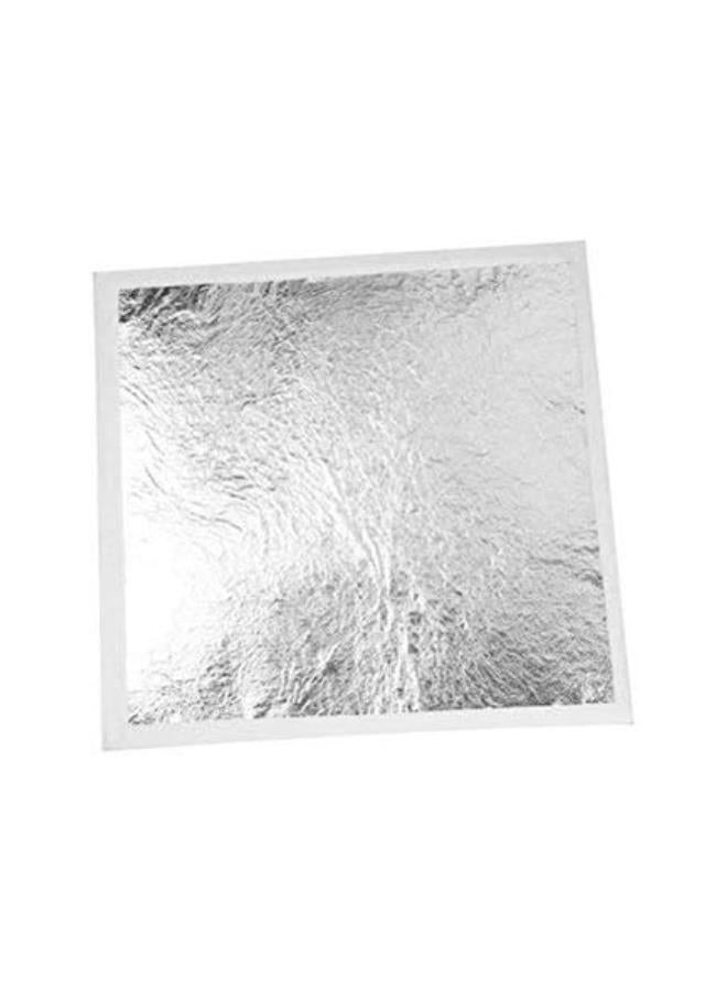 كلاراكو رقائق ورق الفضة المقلدة للحرف اليدوية والتذهيب 100 ورقة