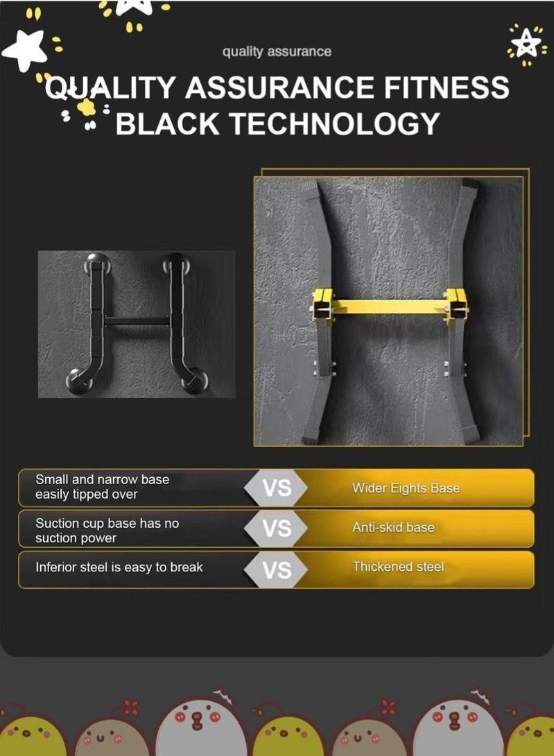 والالا الأشرطة الرياضية القابلة للتعديل في الارتفاع - أشرطة الجمباز الأفقية للتدريب للأطفال - أشرطة تدريب القردين القابلة للطي للأطفال - معدات صالة الألعاب الرياضية المنزلية مع الحلقات والأرجوحات. - Image 5