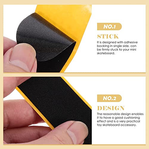 WINDIR 24pcs Grip Tape for Fingerboards,Precut 28×100mm Pro Finger Toys Foam Grip Tape, Professional Black Wooden MiNi Skateboards (24pcs Precut) - Image 3