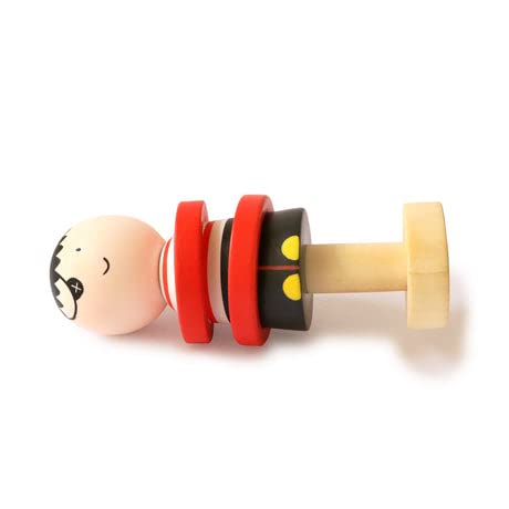 Shumee Handmade Wooden Pirate Rattle Toy for Babies (3 Years+) | Organic Natural Wood Baby Rattle | Multicolour Sensory Toy | Beeswax Sealed Safe Teether | Perfect Gift for Infants | Screen-Free Toy - Image 4