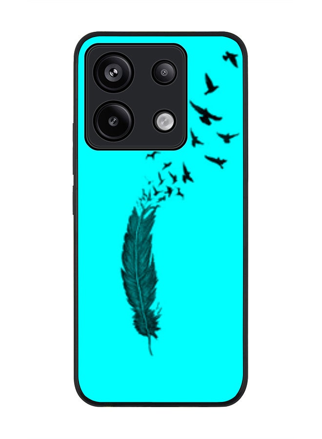 Stylizedd حافظة حواف سوداء متينة لهاتف Poco X6 5G، غلاف مرن رفيع - الطيور من نفس الريش - Image 1