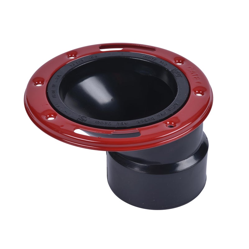 Oatey 43500 Level-Fit Offset Toilet Flange, 3 X 4 in, Abs Plastic, 3-Inch or 4-Inch - Image 1