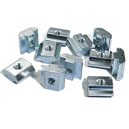 QIJINTRID 50pcs 2020 Series M5 Sliding T Nut, Metric M5 Thread 2020 T Slot Nut, for 2020 Aluminum Extrusion Profile Slot 6mm - Image 1