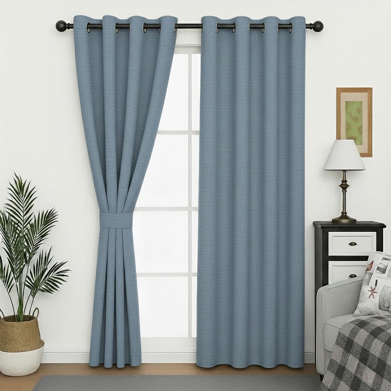 Amali Blackout Plain Curtains 274 cm x 127 cm - 2 Panels, 100% Polyester, Grommet Top, Thermal Insulated, Noise Reducing, Light Blocking - Image 2