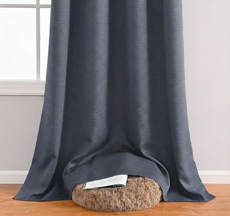 Amali Blackout Plain Curtains 274 cm x 127 cm - 2 Panels, 100% Polyester, Grommet Top, Thermal Insulated, Noise Reducing, Light Blocking - Image 3